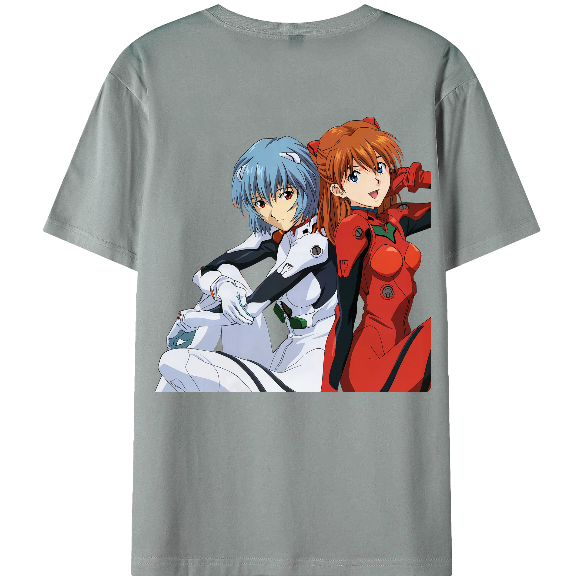 （画像用） EVA 新世紀エヴァンゲリオン 綿100％ メンズ半袖Tシャツ（バックプリント） 通気性
